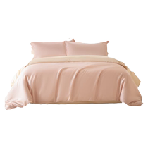 Summer light luxury naked sleeping Tencel quilt cover single piece dormitory single silk skating silk quilt cover sheet 150x200x230