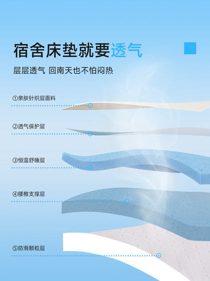 College Student Dormitory Gel Memory Foam Mattress 0.9m Single Soft Mattress for Dormitory Use Thickened Sponge Mattress