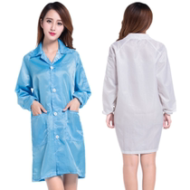 Antistatic large-coat antistatic dust-free clothing protective clothing Dust-free Wear Striped Blue White Large Vest Dust Resistant Work Suit