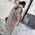 ANNA2018 mùa đông áo len lông cừu màu đen dày, áo len dài cho học sinh áo khoác gió nữ Trung bình và dài Coat