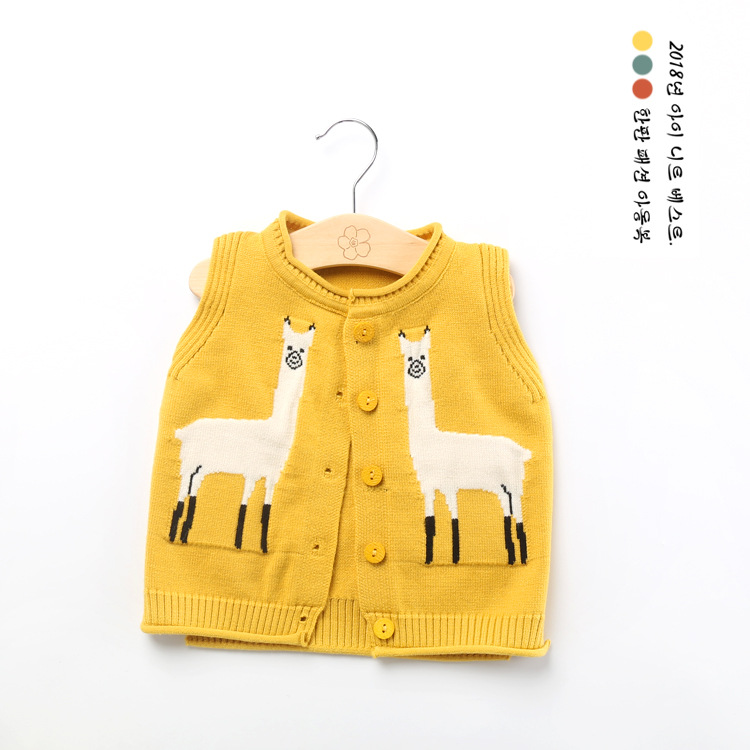 Nữ bé vest mùa xuân và mùa thu cô gái 1 bé len vest đan vest 2 phần mỏng công chúa 3 tuổi con cardigan