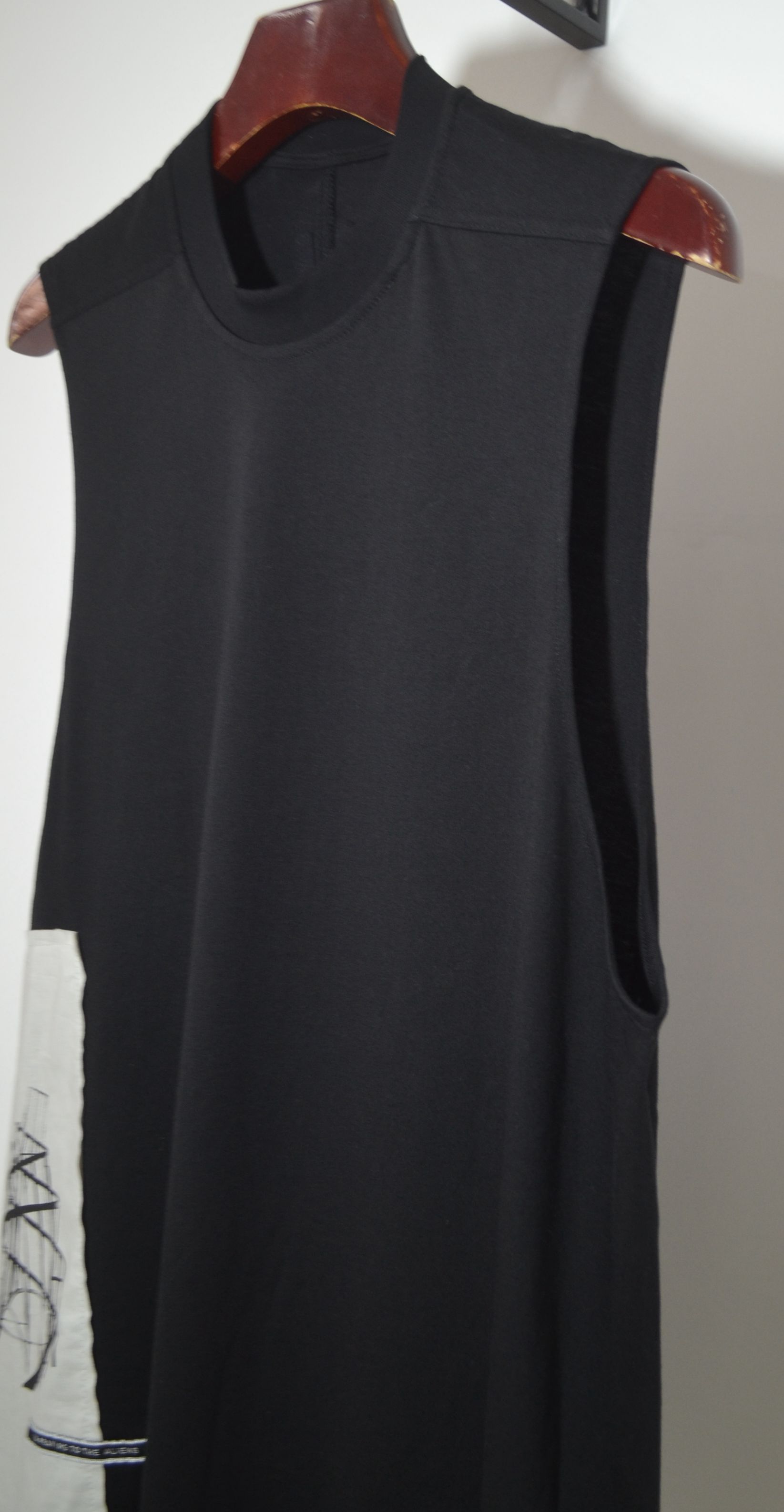 RO vest 19ss Rick wensDRSHDW miếng vá khâu bông màu đen trong phần dài hơn kích thước - Áo vest cotton bộ vest nam cho người trung tuổi