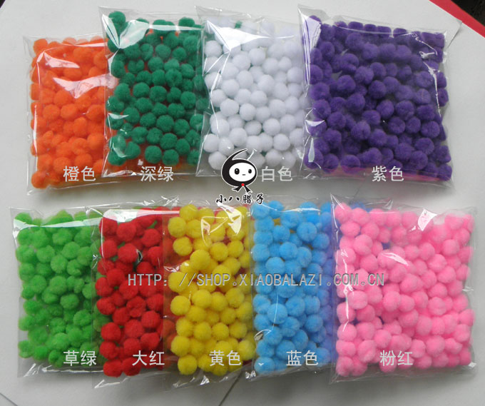 15mm Giáng sinh pom-pom sáng tạo DIY vật liệu phụ kiện màu tóc bóng bóng mẫu giáo giáo dục sớm giáo dục thủ công đồ chơi mầm non