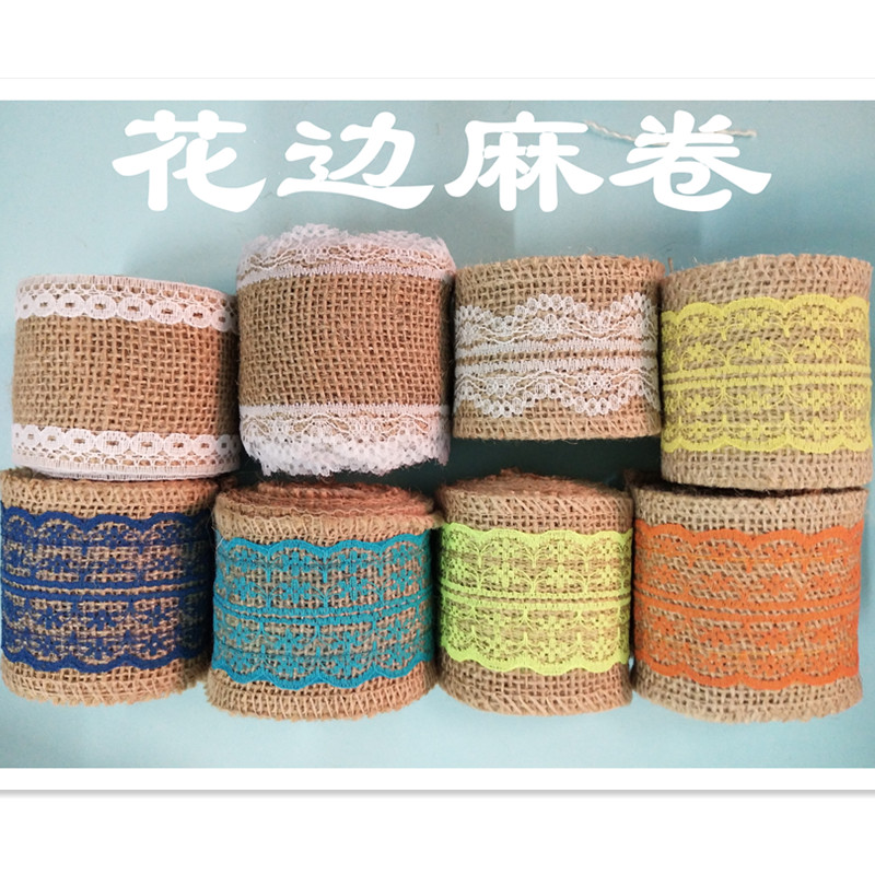 Môi trường mẫu giáo bố trí màu sắc gai dầu ren Trung Quốc ren gai dầu sáng tạo DIY trẻ em handmade búp bê giấy