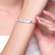 Forever Love Silver Bracelet Women's Genuine 9999 Sterling Silver Bracelet Solid Solid Silver Open Bracelet as a Gift for Your Girlfriend