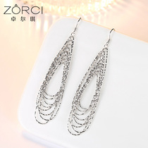 Sterling silver earrings female 2021 New Tide Korean temperament Net Red personality exaggerated earrings advanced earrings winter