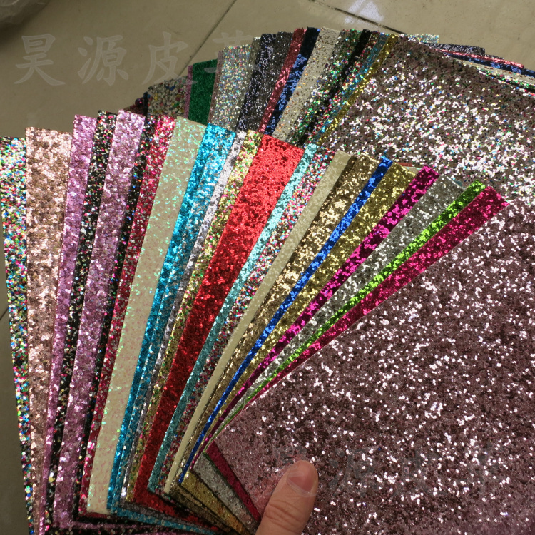 07058 Glitter Pu Leather Large and Small Hexagonal Sequin Glitter Fabric Ktv Decoration Photo Frame Imitation Leather Fabric