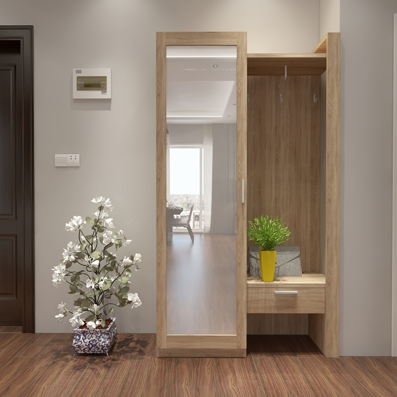 Feimei custom sengong board entrance hall cabinet + shoe cabinet X2-01L native oak 60 kinds of colors modern and simple