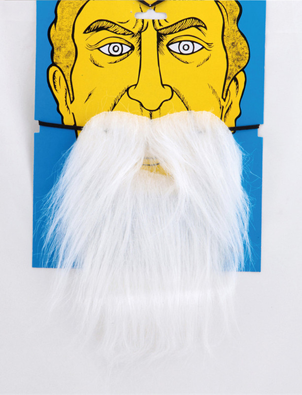 Christmas Performance White Fake Beard Santa Claus Big Beard Old Man Makeup Props