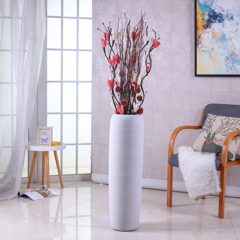 The ground simulation flower vase suit I and contracted sitting room porch large Nordic jingdezhen ceramics flower arranging furnishing articles