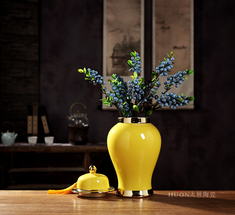 Jingdezhen new Chinese wine cabinet mesa general large vase can of the sitting room porch ceramic flower arranging feng shui furnishing articles