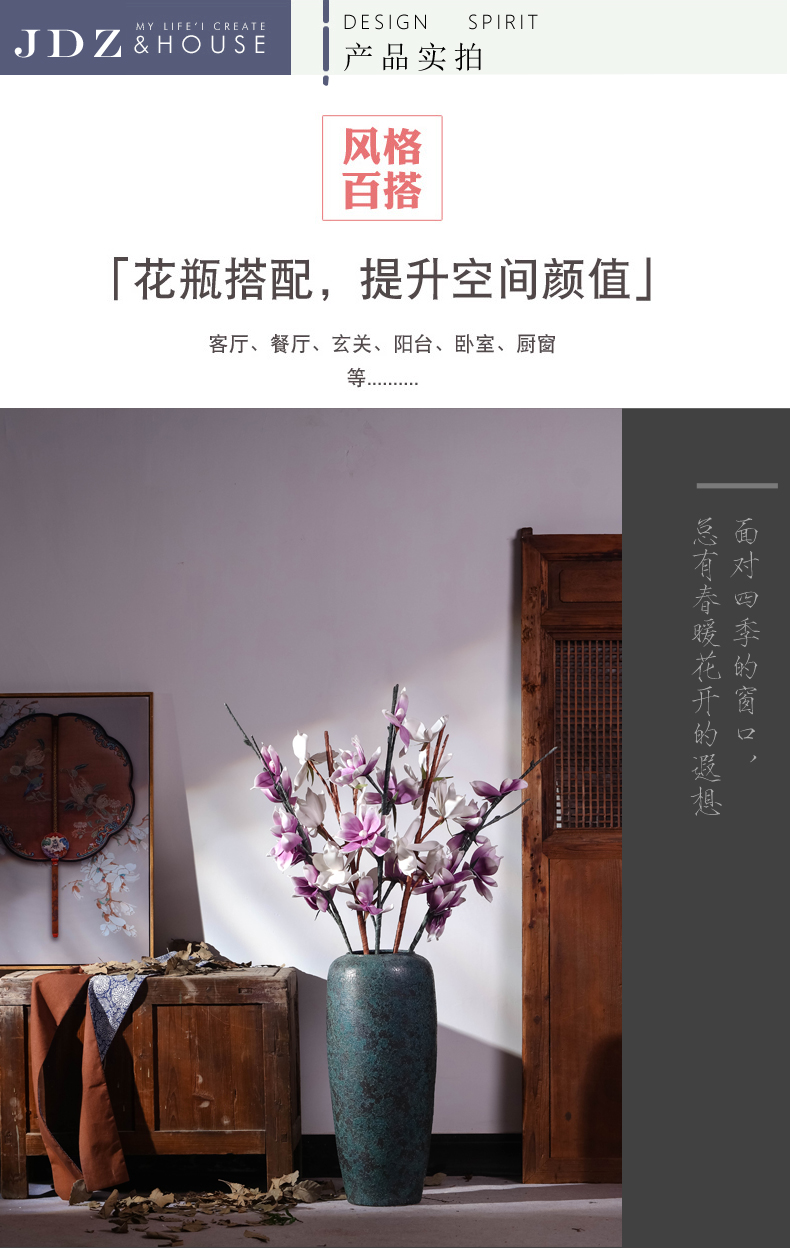 Jingdezhen Chinese style restoring ancient ways large vases, dried flower decorations ceramics furnishing articles sitting room TV ark landed flower arrangement