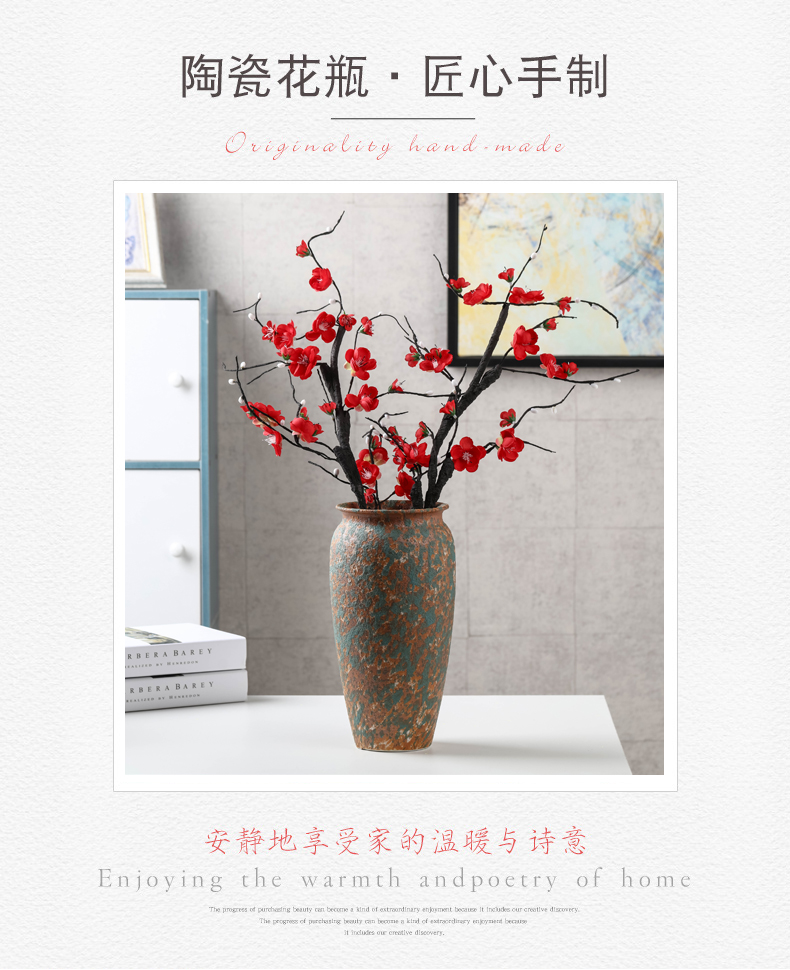 I and contracted new Chinese creative ceramic vases, flower arranging flowers decorate the sitting room porch of TV ark, wine furnishing articles