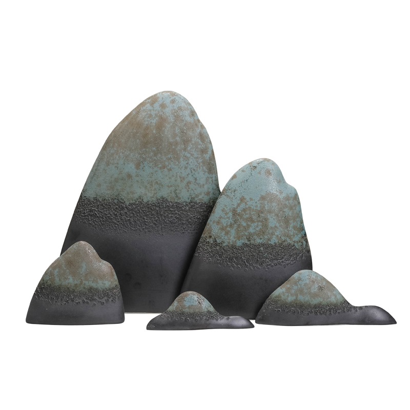 Modern new Chinese zen ceramic rockery bookcase desktop furnishing articles the mock up room porch teahouse and soft outfit