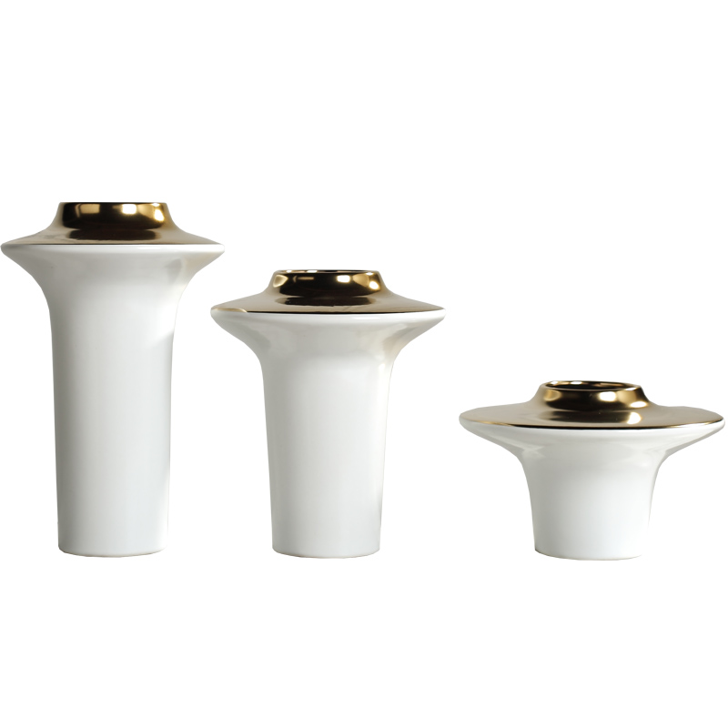 Creative I and contracted light flower arranging exchanger with the ceramics vase key-2 luxury furnishing articles sitting room ark example room Nordic soft decoration
