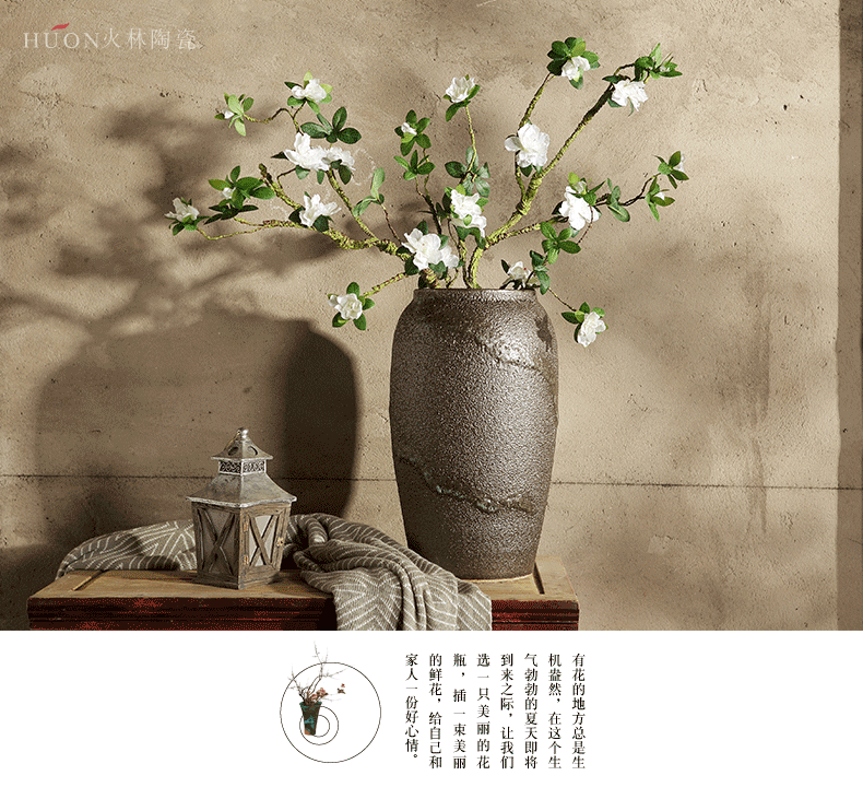 Ceramic vase of large living room TV cabinet decoration to the hotel villa Chinese style restoring ancient ways is dried flower arranging flowers POTS furnishing articles