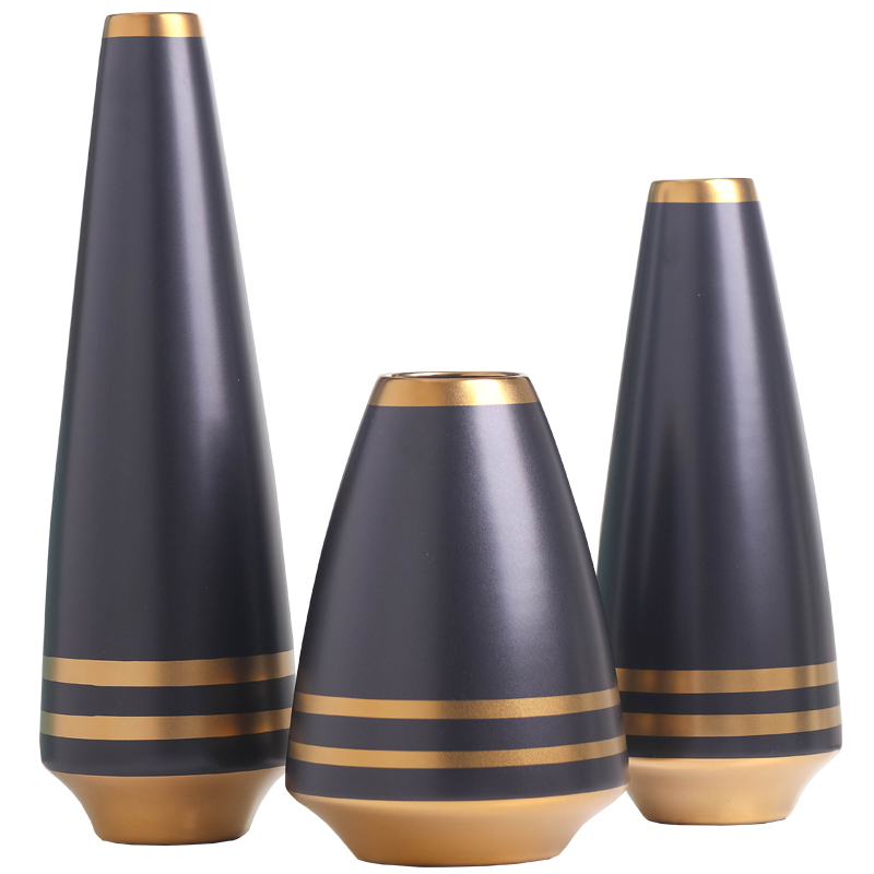 Nordic light excessive vases, flower arranging is black and white and aureate the sitting room is I and contracted creative ceramic TV ark adornment furnishing articles