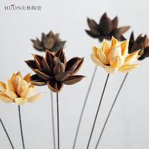 Hibiscus Lotus dried lotus lotus flower Yunnan dried flower simulation flower flower bouquet real flower silk flower floor decoration floral fake flower