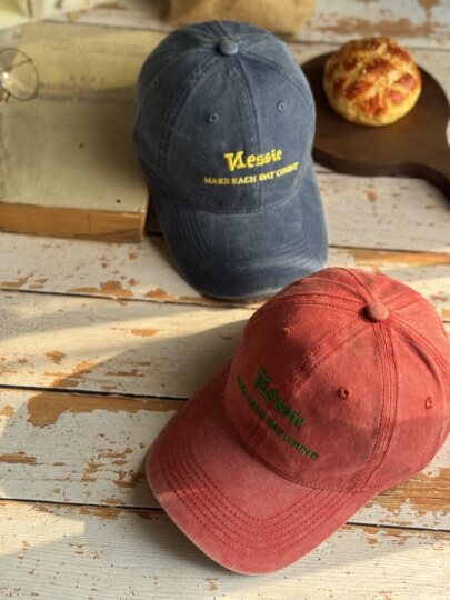 2026 Spring and Summer New Washed Cotton Japanese Retro Heavy Industry Embroidered Letters Baseball Caps Street Fashion Brand Hats for Men and Women
