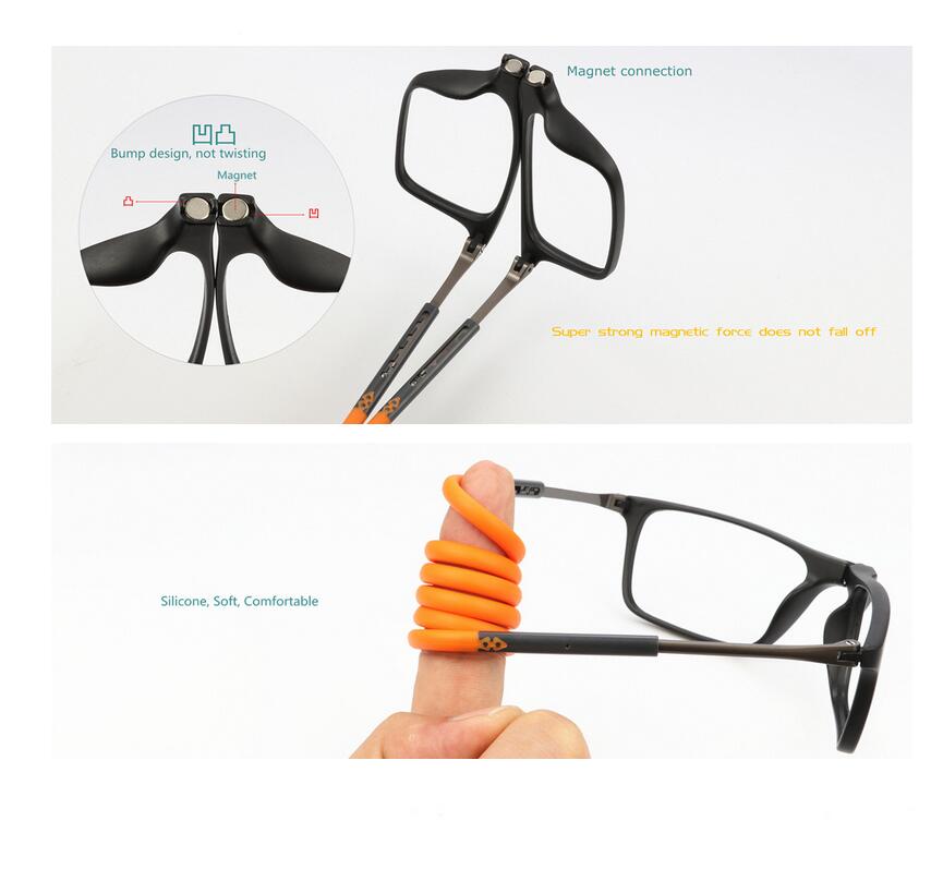 Kính đọc sách mới TR90 treo cổ cao su đọc kính đọc sách chân dài kính viễn vọng kính khung - Kính khung kính mắt bích ngọc