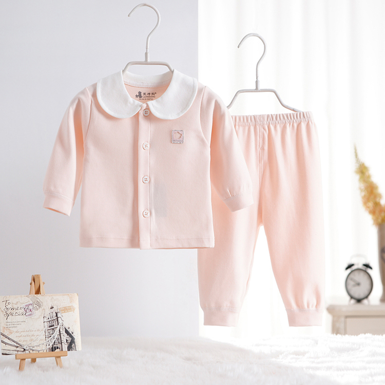 Bộ đồ lót trẻ em mùa xuân và mùa thu trẻ em mùa thu quần áo bé trai đồ ngủ cotton quần áo sơ sinh nữ mùa xuân bé đồ bộ mặc nhà cho bé