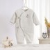 Quần áo sơ sinh cotton ấm cho bé tu sĩ phù hợp với jumpsuit 0-3 tháng áo choàng cotton mùa thu đông bộ body suit Áo liền quần