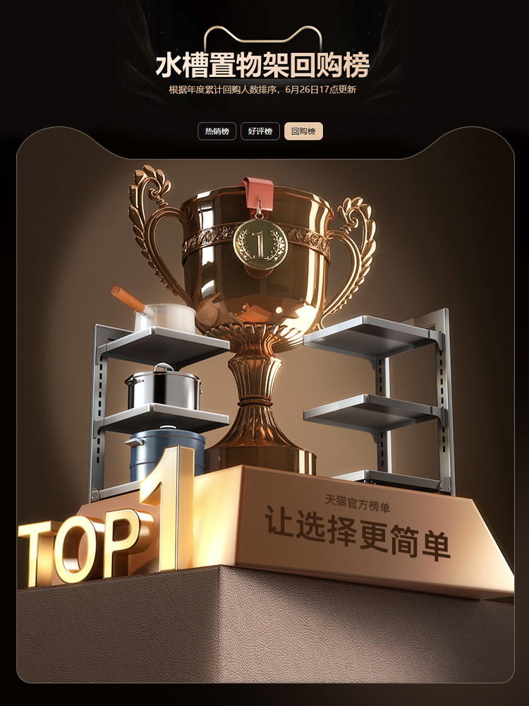 Youqin Kitchen Pot Storage Rack Multi-Layer Storage Rack Cabinet Partition under Sink Countertop Multi-Functional Pot Rack