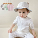 Летняя детская легкая и тонкая трикотажная модная дышащая футболка подходит для мужчин и женщин для девочек с круглым воротником, короткий рукав, 1-3 лет