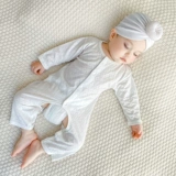 Детский летний тонкий лонгслив для новорожденных, хлопковые штаны, детская пижама