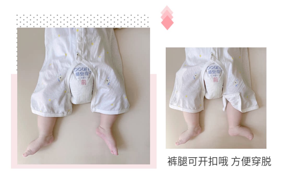 宝宝夏季透气网开档连体衣婴儿纯棉开衫哈衣薄款家居服小童短袖夏 — 7