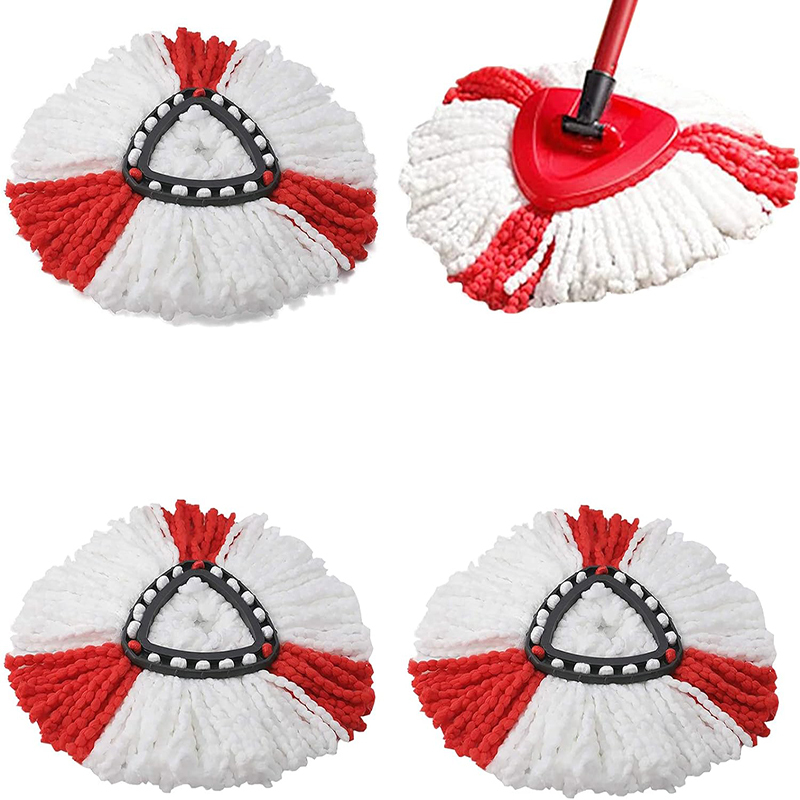 Suitable for Vileda Triangular Rotating Mop Head, Non-Original Lazy Mop Head That Doesn'T Require Hand Washing