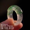 0414200-0 Natural Burmese A-grade high-ice seeded green jade saddle ring with 14-15 rings