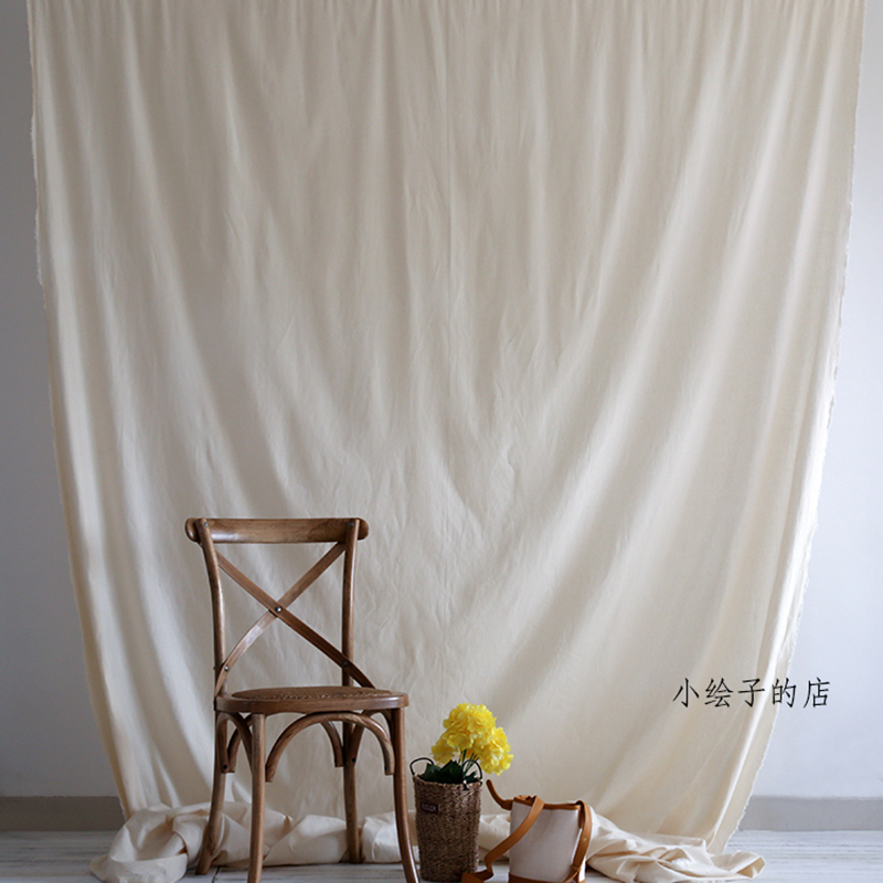 2.45m Large Wide Beige Cotton Photography Backdrop ins Korean Style Minimalist Natural Style Decorative Cotton Fabric 2.45m Large Wide Beige Cotton Photography Backdrop ins Korean Style Minimalist Natural Style Decorative Cotton Fabric