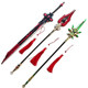 ຂະຫນາດໃຫຍ່ Genshin Impact peripheral weapon model Goma's Staff Wolf's End Metal Children's Toy Weapon COS Ornament