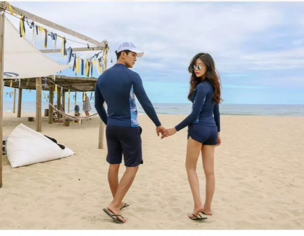 Bộ đồ lặn đôi nam nữ chia tay dài quần sứa quần áo snorkeling lướt bộ đồ bơi chống nắng nhanh khô Hàn Quốc - Vài đồ bơi