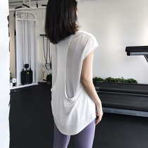  annerun mesh sports vest womens loose quick-drying clothes Running blouse sleeveless fitness T-shirt yoga suit top