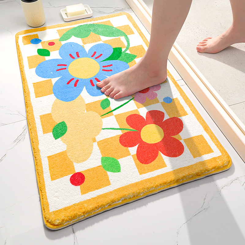 Makeup Room Absorbent Ground Mat Toilet Footbed Bathroom Door Mat in doorway Bedroom Carpet kitchen Home Slip Mat