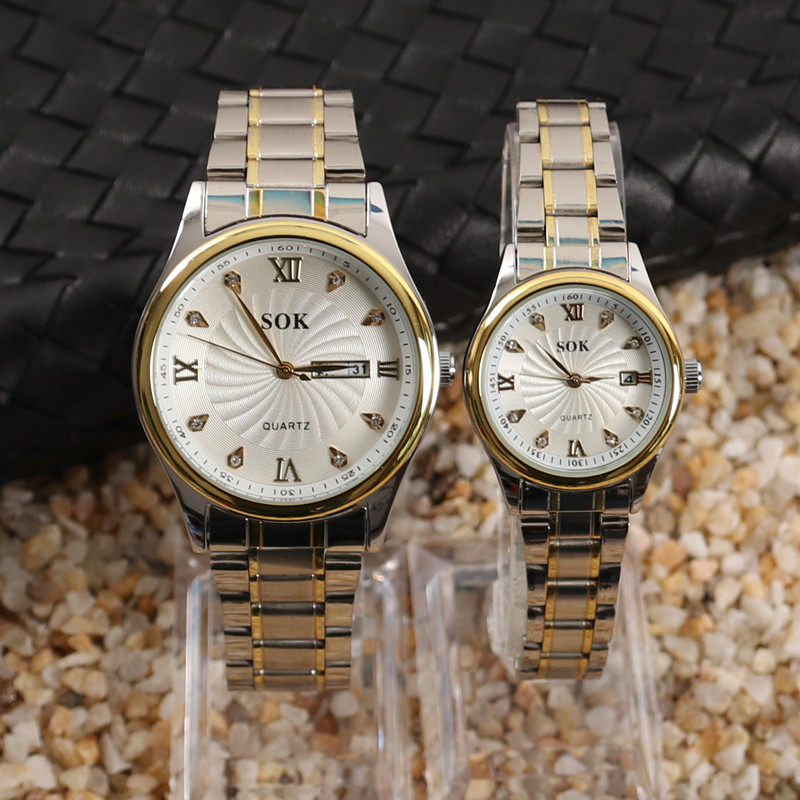 Ultra-thin waterproof stainless steel belt quartz men's and women's watch men's watch men's watch belt student ladies men's watch watch