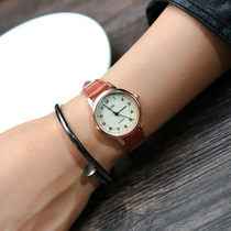 Exam watch female student Korean version simple trend Retro small fresh belt digital scale atmospheric casual womens watch