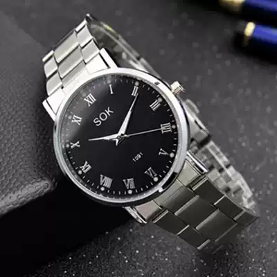 Men's watch men's waterproof automatic non-mechanical watch students Korean simple fashion trend women's watch couples quartz