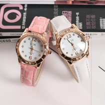 Watch Schoolgirl Han Edition Brief Trends Chic Wind Fashion Girl Hearts Ladies waterproof Nightlight Son Womens Table