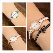 Watch Water Drill Ceramic Korean Version Trend Fashion Student Waterproof Mechanical Quartz Watch Steel Band Fashion Bracelet Watch Women Watch