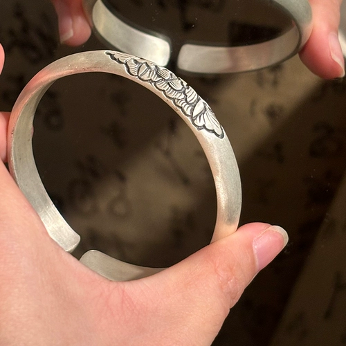 Серебряный браслет ручной работы на день матери, серебро 9999 пробы, со снежинками, простой и элегантный дизайн, подарок на день рождения