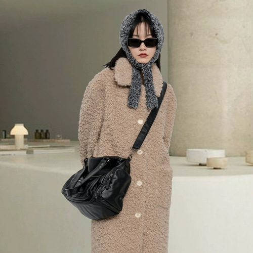 Оригинальная мягкая портативная сумка на одно плечо с молнией, в стиле панк