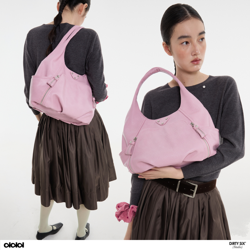 Dirtysix Original 2026 Spring Bella Lunch Bag Extreme Minimalism Retro Motorcycle Underarm Hobo Bag