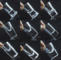 White wine glass Small glass One cup Liqueur cup Thick bottom square bottom bullet cup Bullet cup holder Foreign wine glass Maotai cup