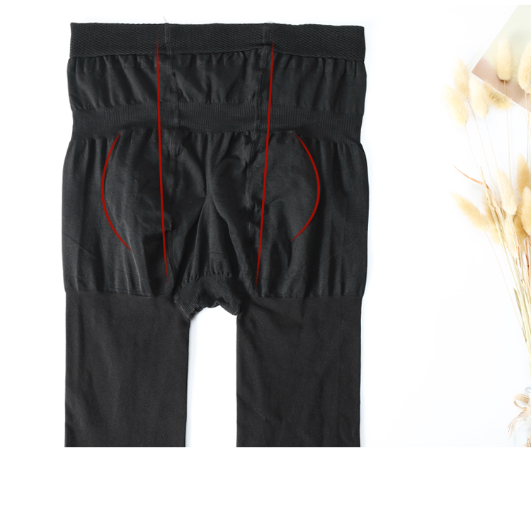 Mùa xuân và mùa thu eo cao, quần legging nữ cỡ lớn cộng với phân bón để tăng độ săn chắc cho làn da quần lửng ống quần bằng nhựa áp lực quan dai nu