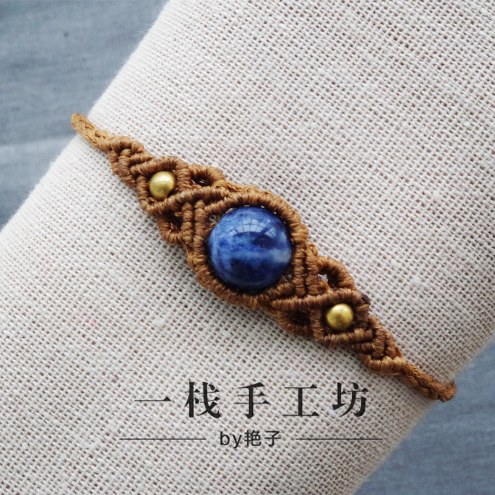 Miaozhu macrame sáp dây tự làm vòng tay vòng chân bện dây bện gói vật liệu để gửi hướng dẫn - Vòng chân vòng đeo chân nữ bằng vàng
