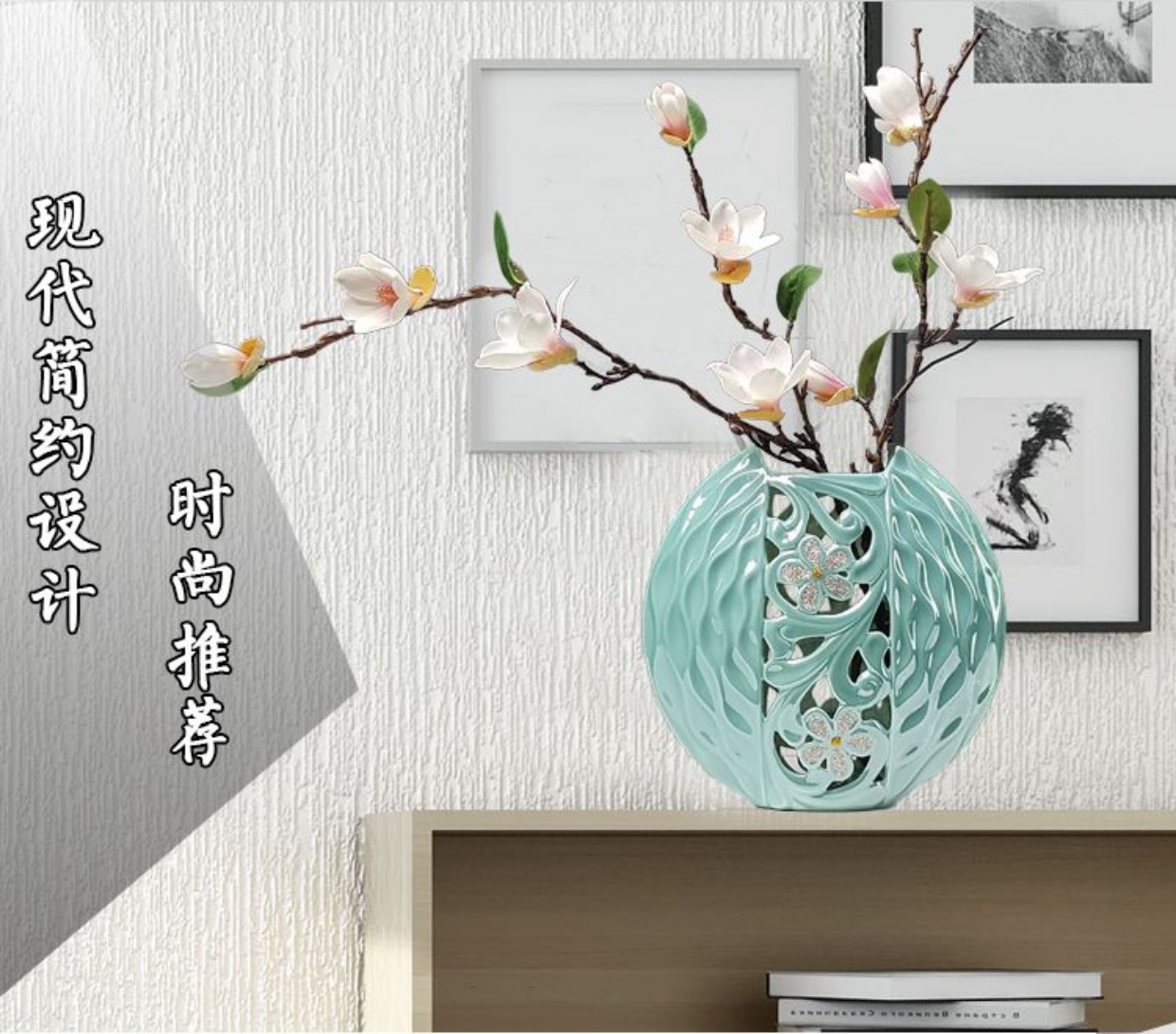 Hiện đại tối giản TV tủ trang trí phòng khách trang trí sáng tạo hiên rượu tủ trang trí bình gốm phụ kiện nhà phụ kiện trang trí kệ tivi