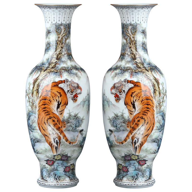 The Transmit the Pythagorean skill pastel hand - made emperor up 】 【 a sublime does mountain of bottles of jingdezhen porcelain vase study furnishing articles